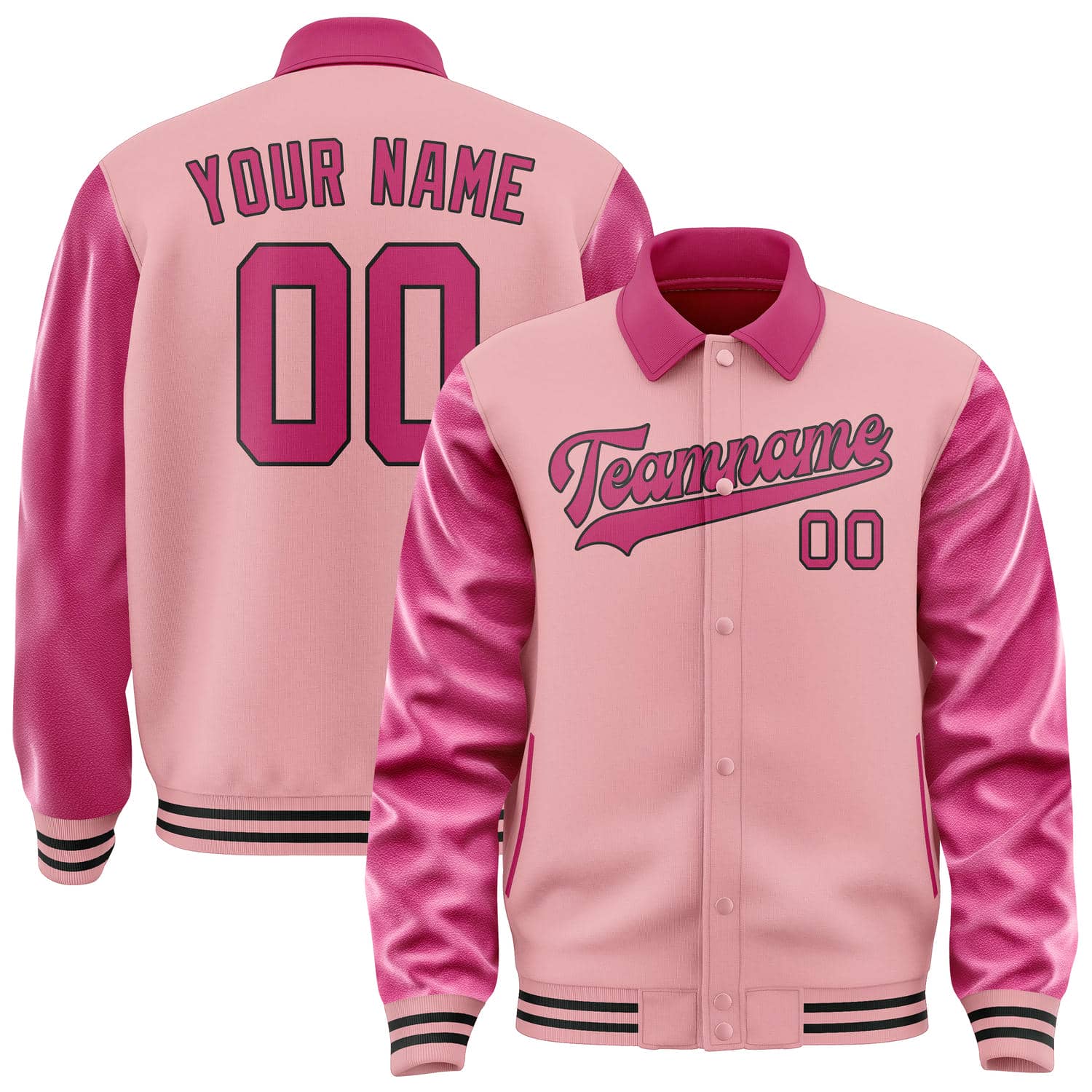 Custom Light Pink Pink Jacket