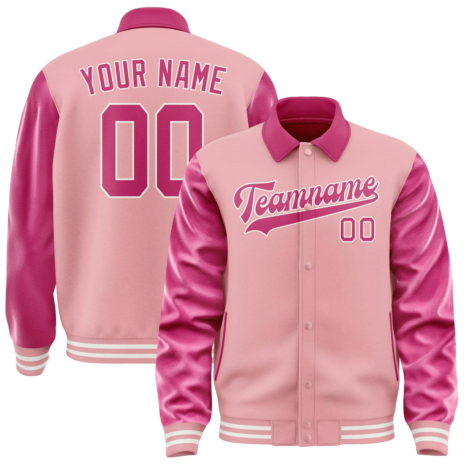 Custom Light Pink Pink Jacket