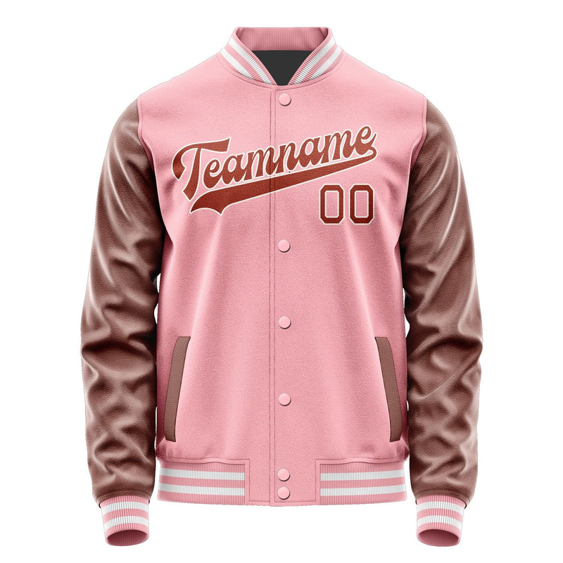 Custom Light Pink Coral Red Jacket JA2121162118B31816