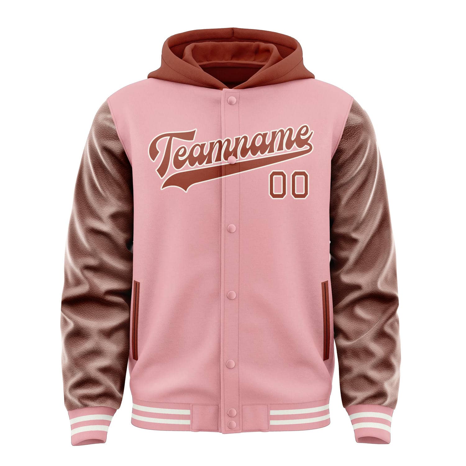 Custom Light Pink Coral Red Jacket