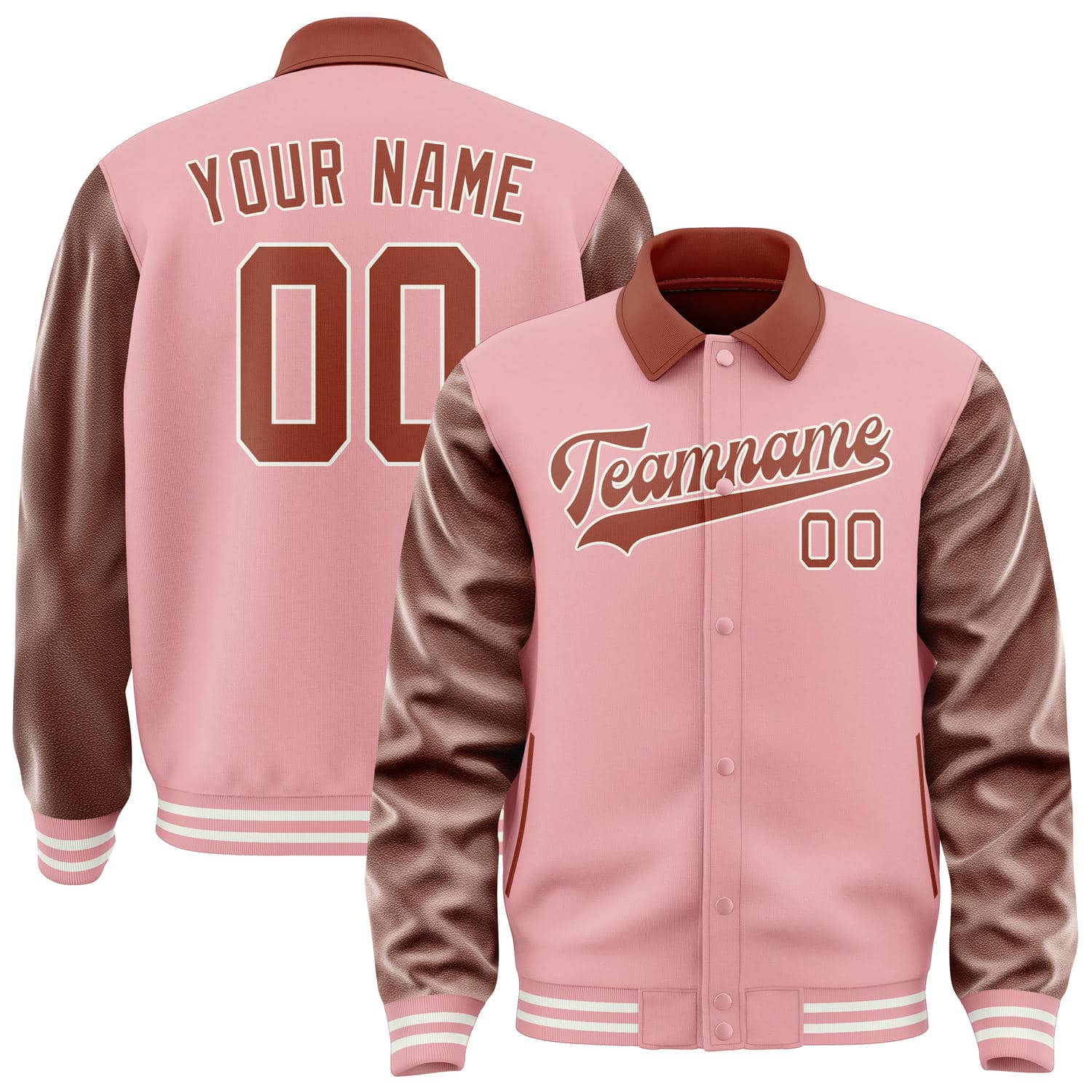 Custom Light Pink Coral Red Jacket