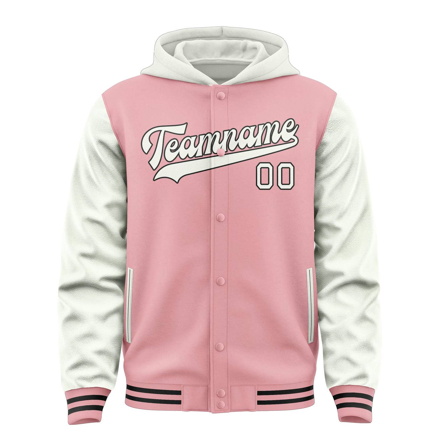 Custom Light Pink White Jacket