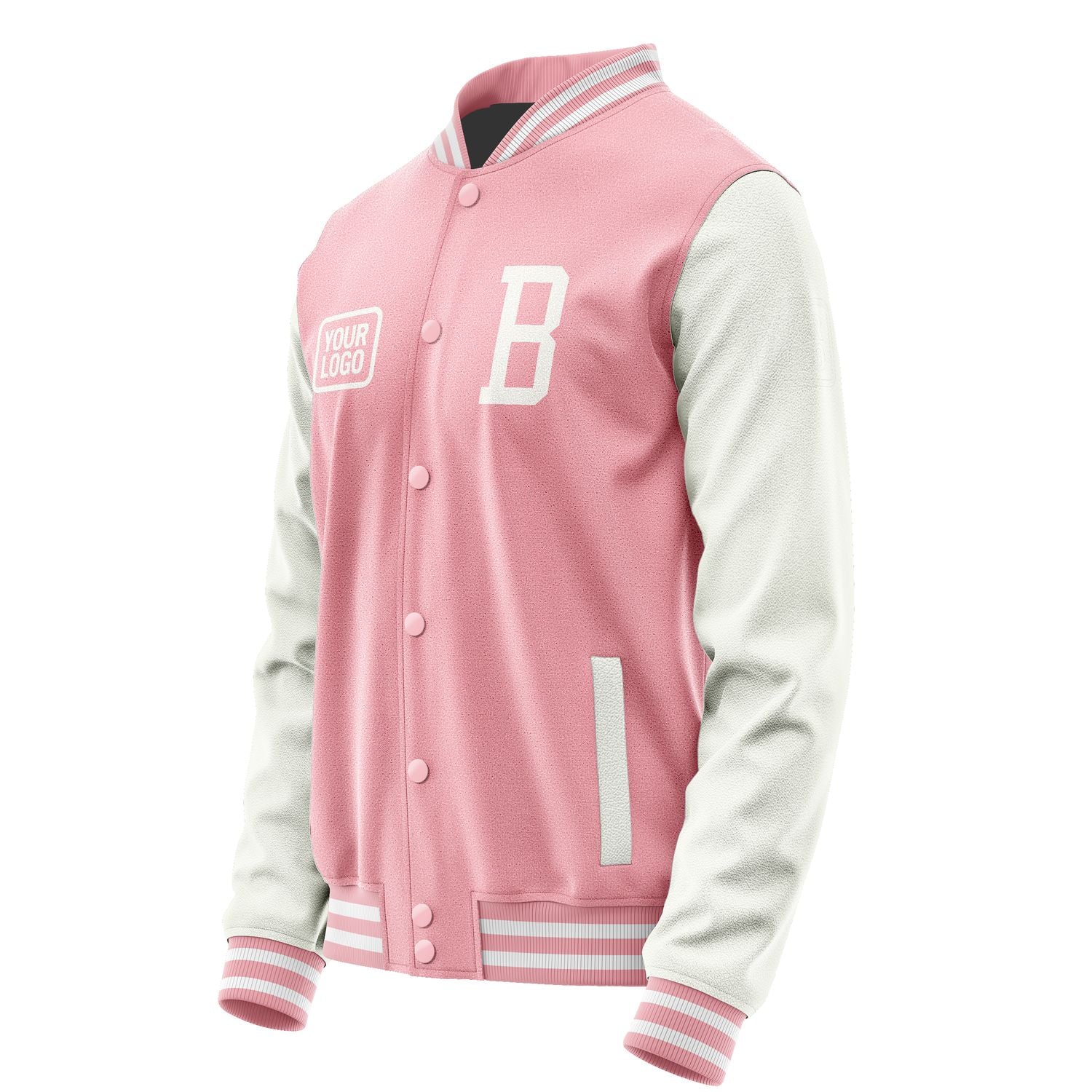 Custom Light Pink White Jacket JA212118211818181818