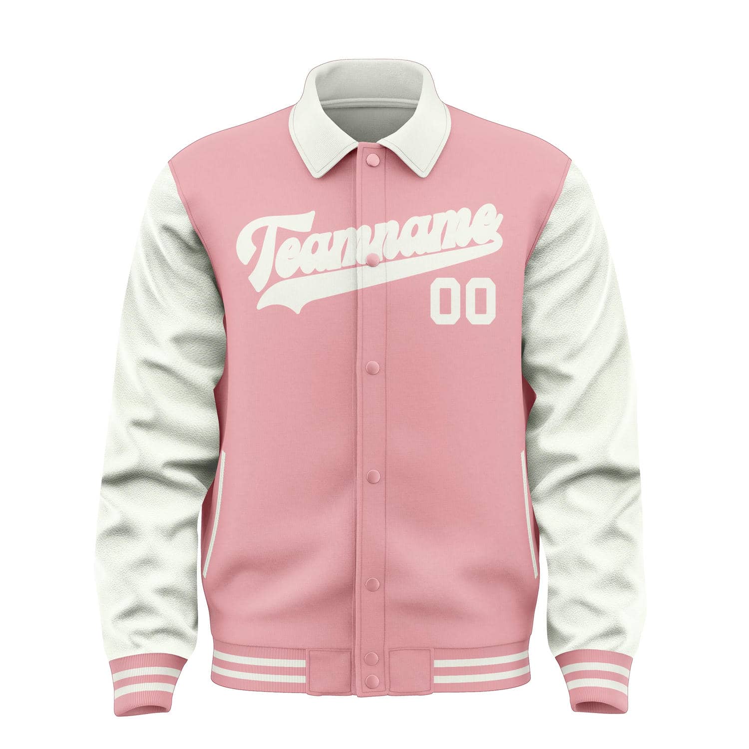 Custom Light Pink White Jacket