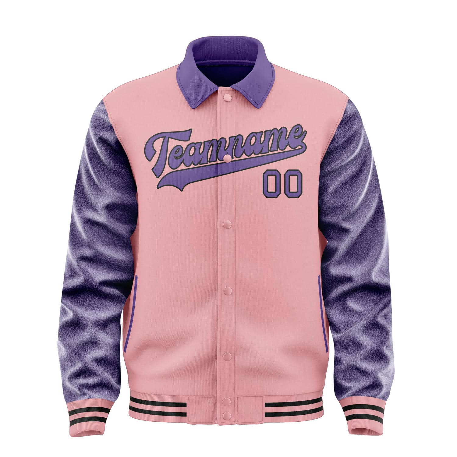 Custom Light Pink Light Purple Jacket