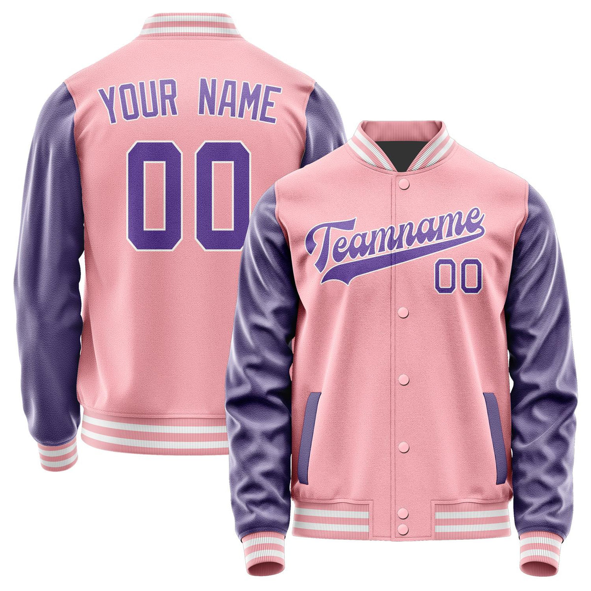 Custom Light Pink Light Purple Jacket JA2121232118B31823
