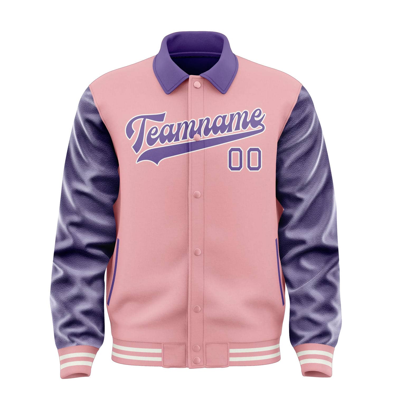 Custom Light Pink Light Purple Jacket
