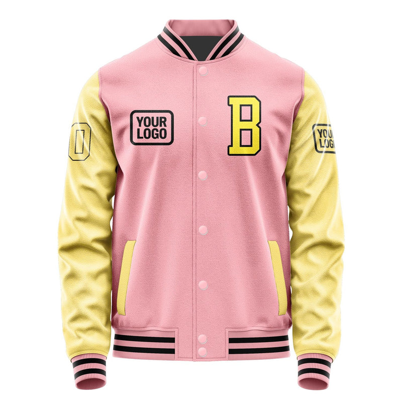 Custom Light Pink Light Yellow Jacket JA212126211717262617