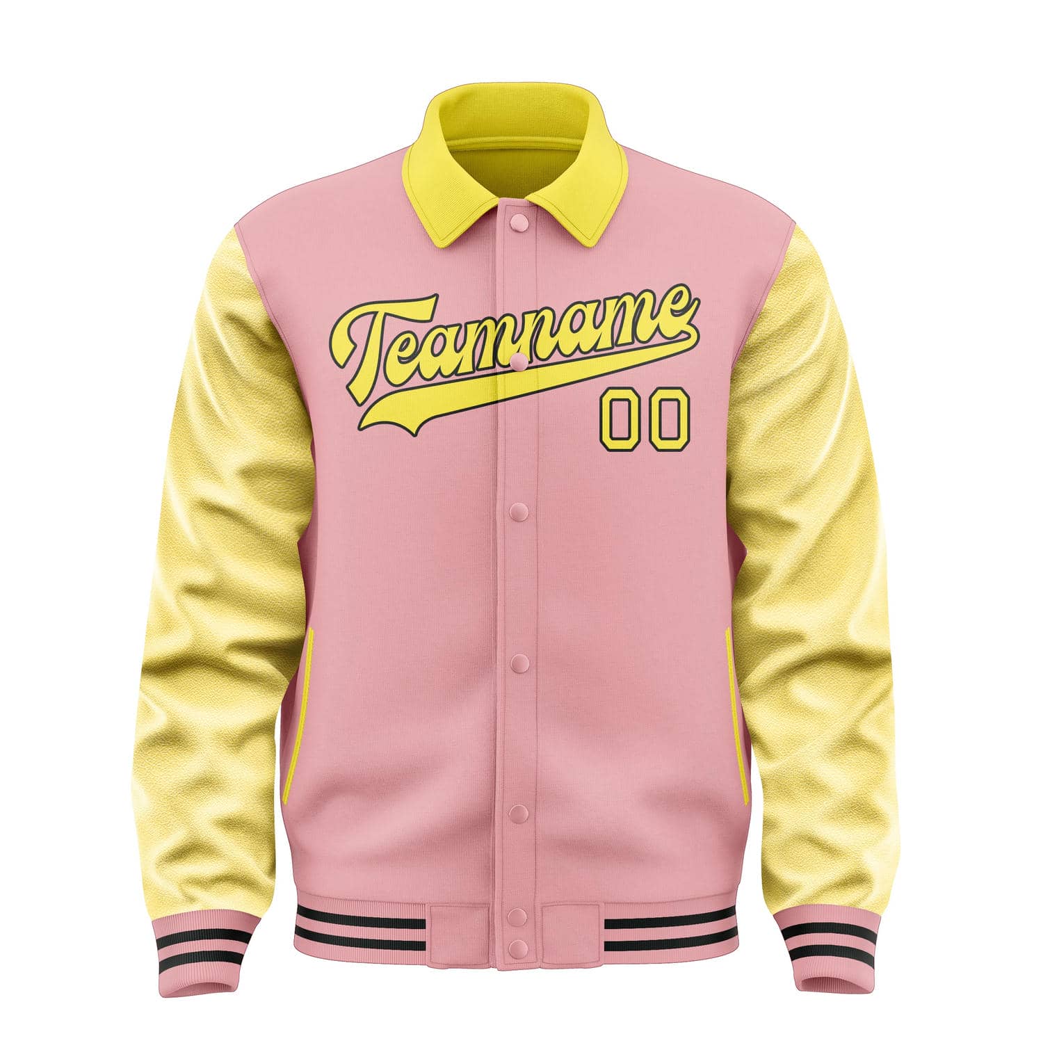 Custom Light Pink Light Yellow Jacket