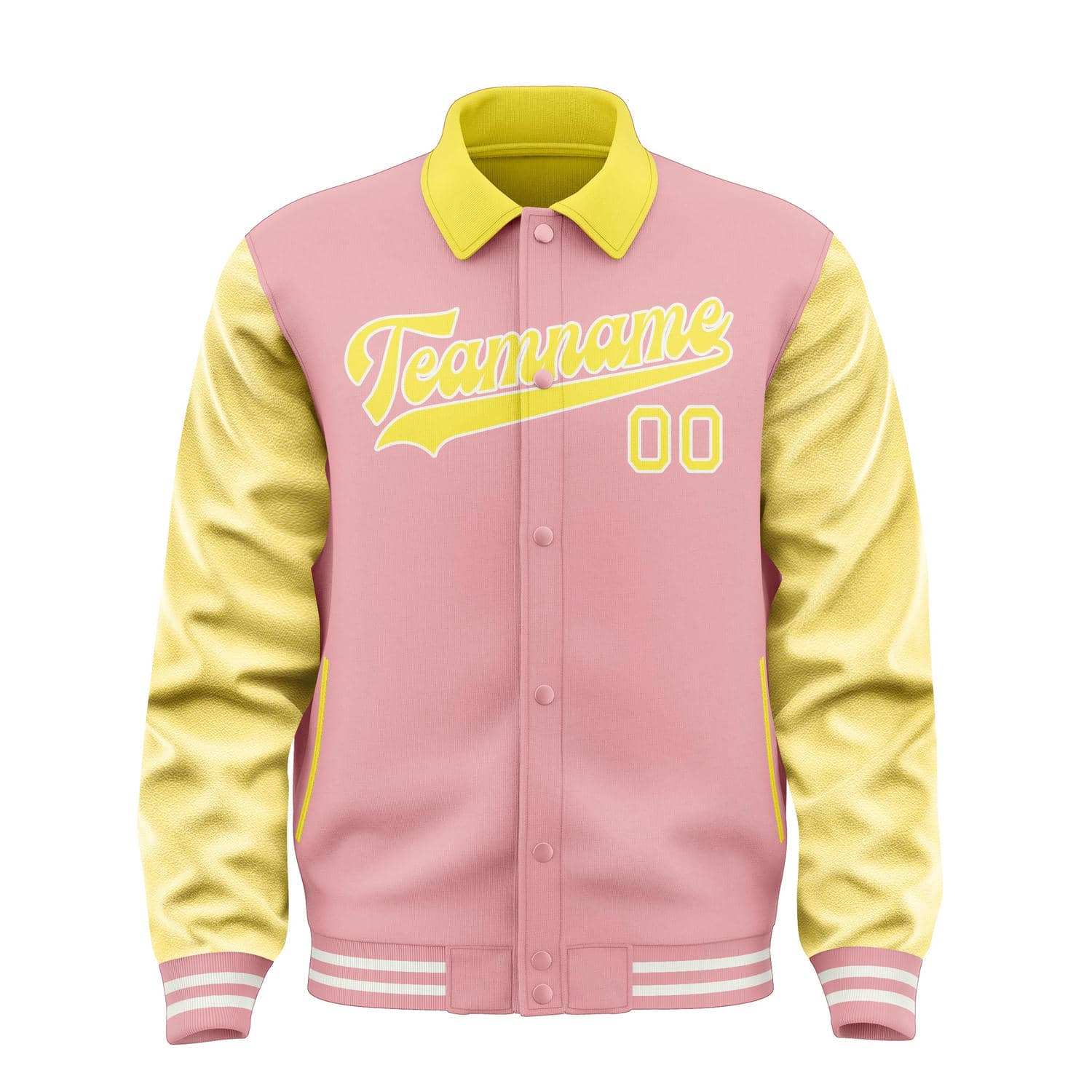 Custom Light Pink Light Yellow Jacket