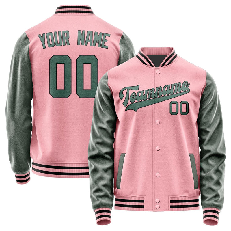 Custom Light Pink Blue Green Jacket JA2121272117B31727