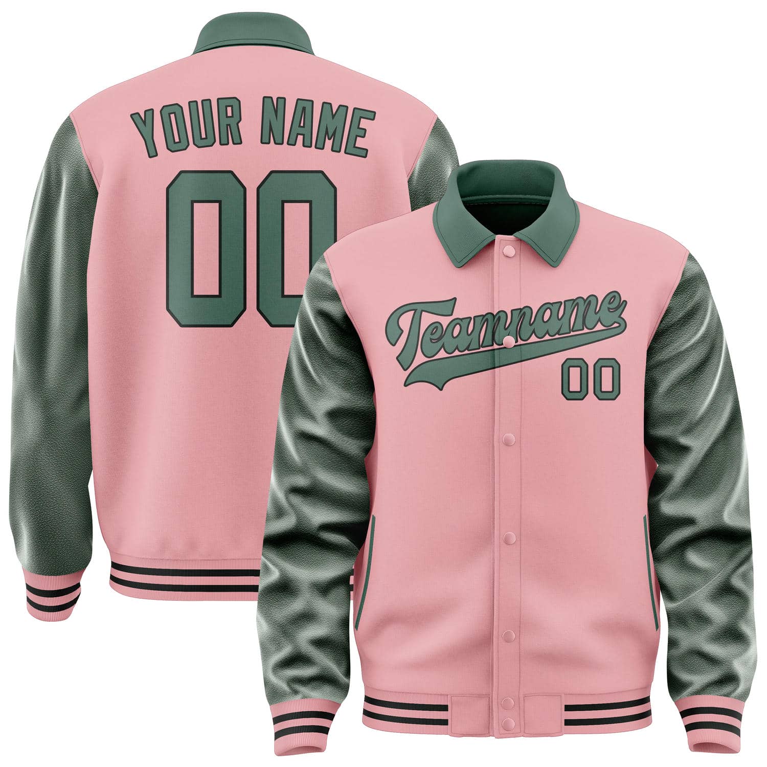 Custom Light Pink Blue Green Jacket