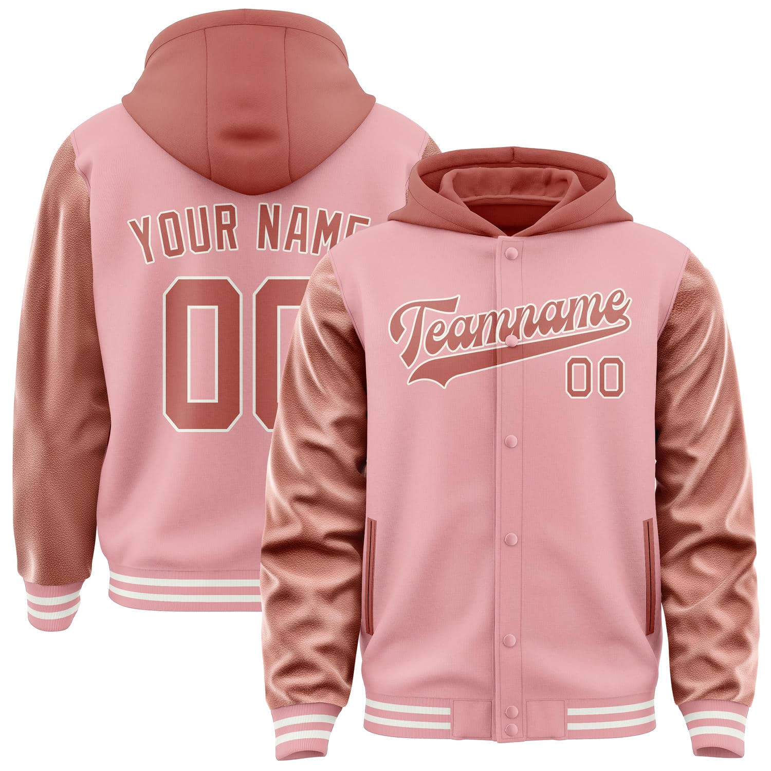 Custom Light Pink Copper Rose Jacket
