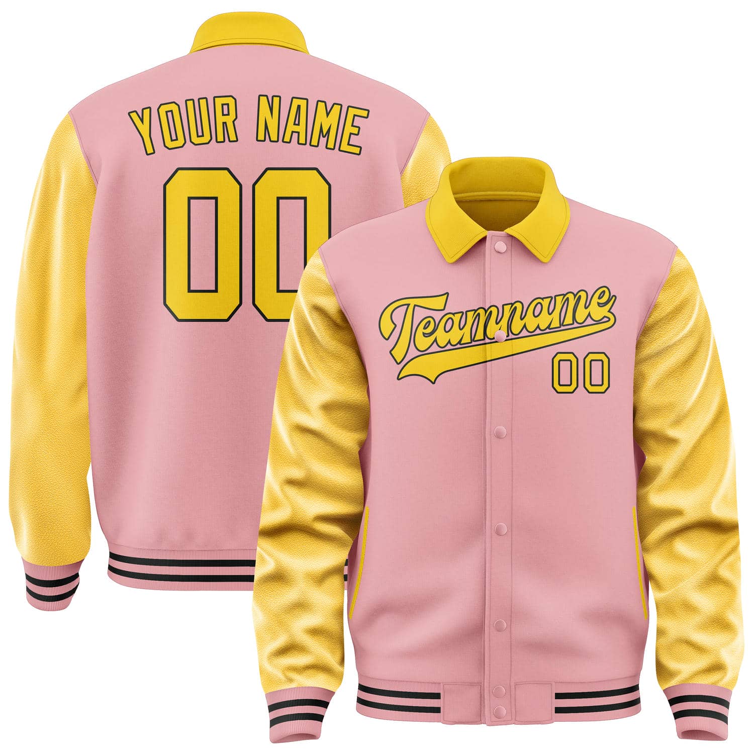 Custom Light Pink Gold Jacket