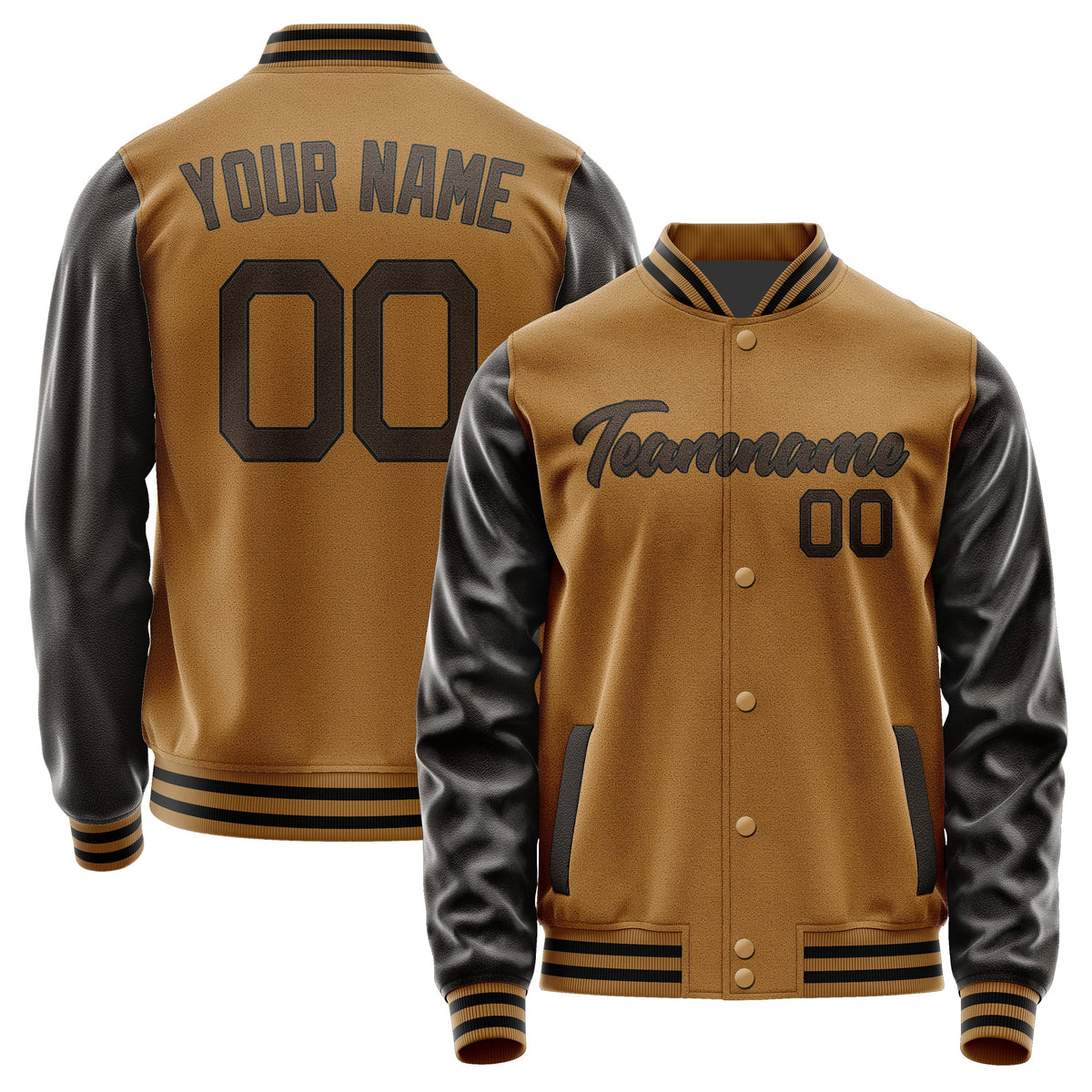 Custom Khaki Brown Jacket JA2222012217B21701
