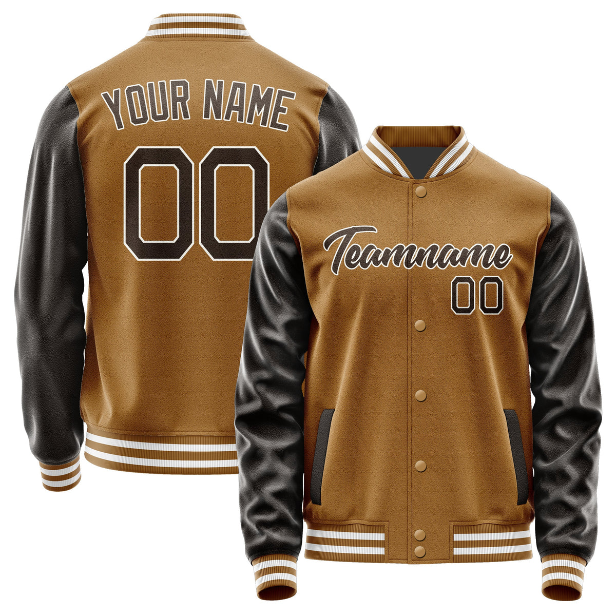 Custom Khaki Brown Jacket JA2222012218B21801