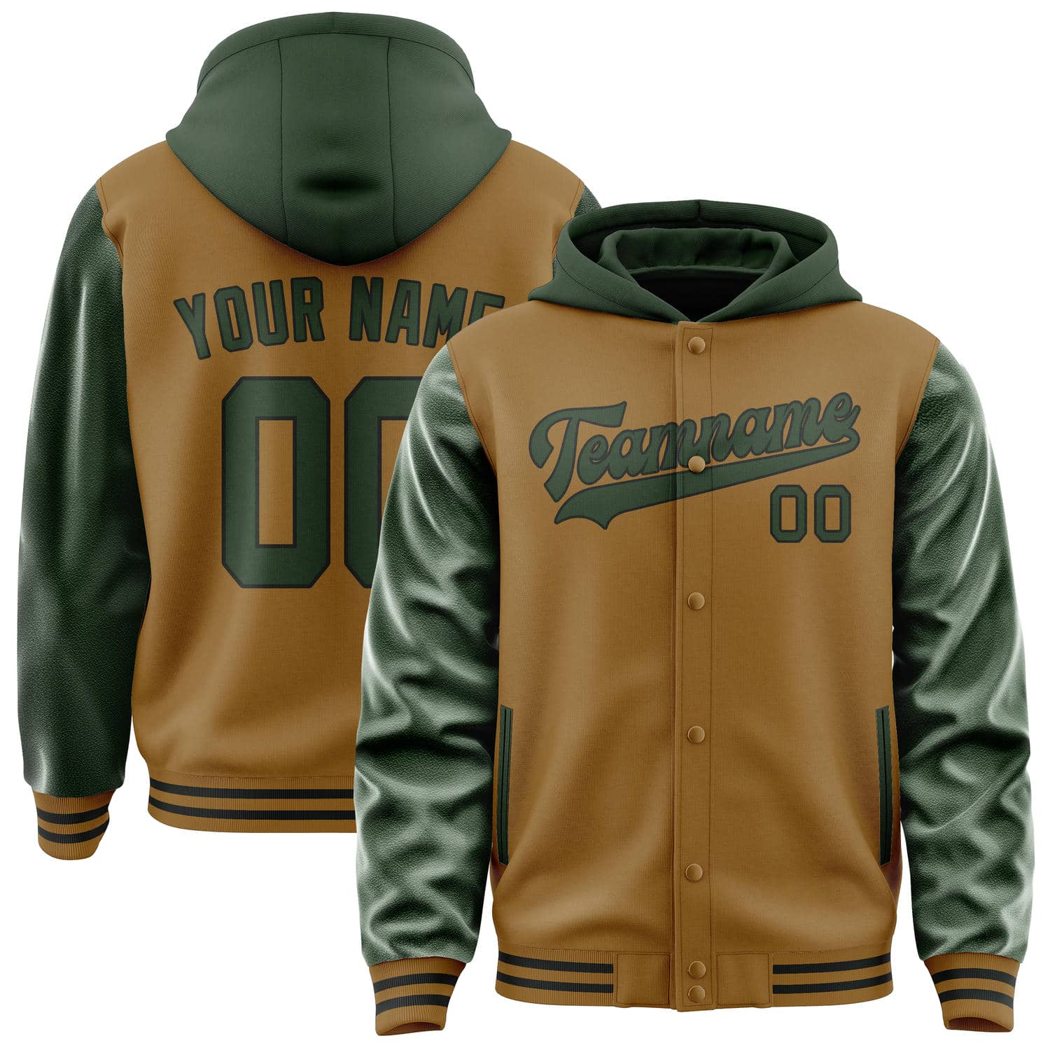 Custom Khaki Dark Green Jacket