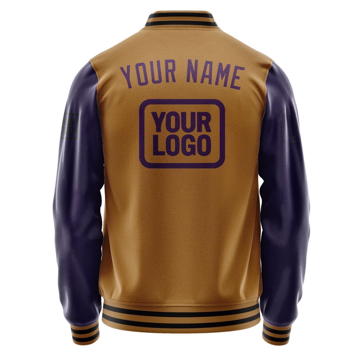 Custom Khaki Purple Jacket JA222207221717070717