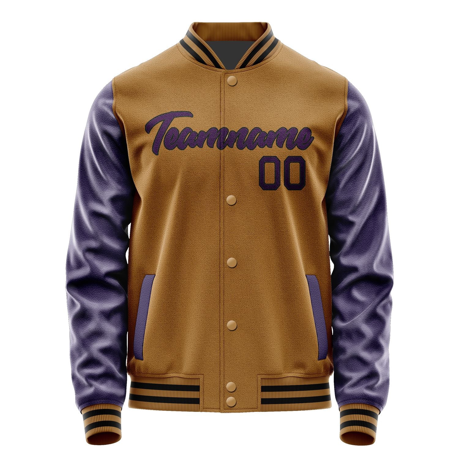 Custom Khaki Purple Jacket JA2222072217B21707