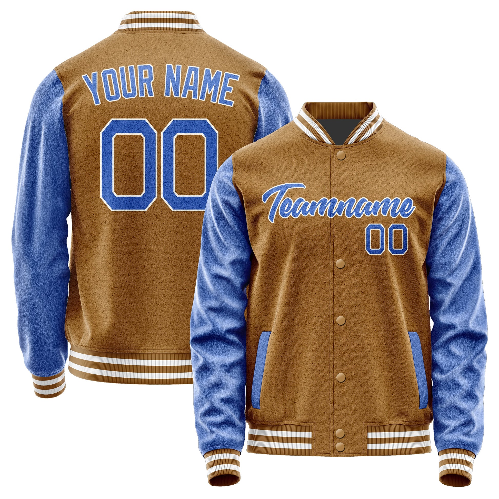 Custom Khaki Sky Blue Jacket JA2222092218B21809