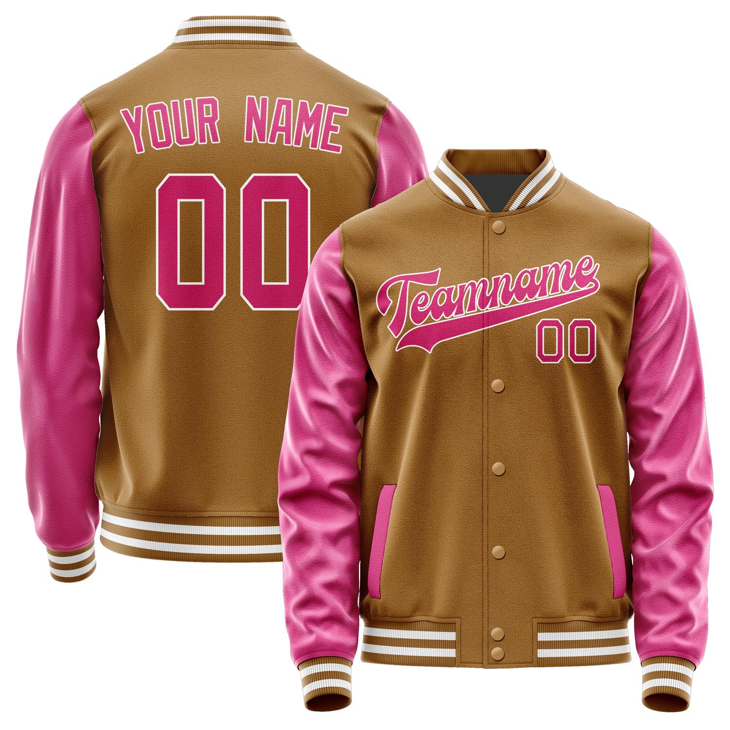 Custom Khaki Pink Jacket JA2222132218B31813