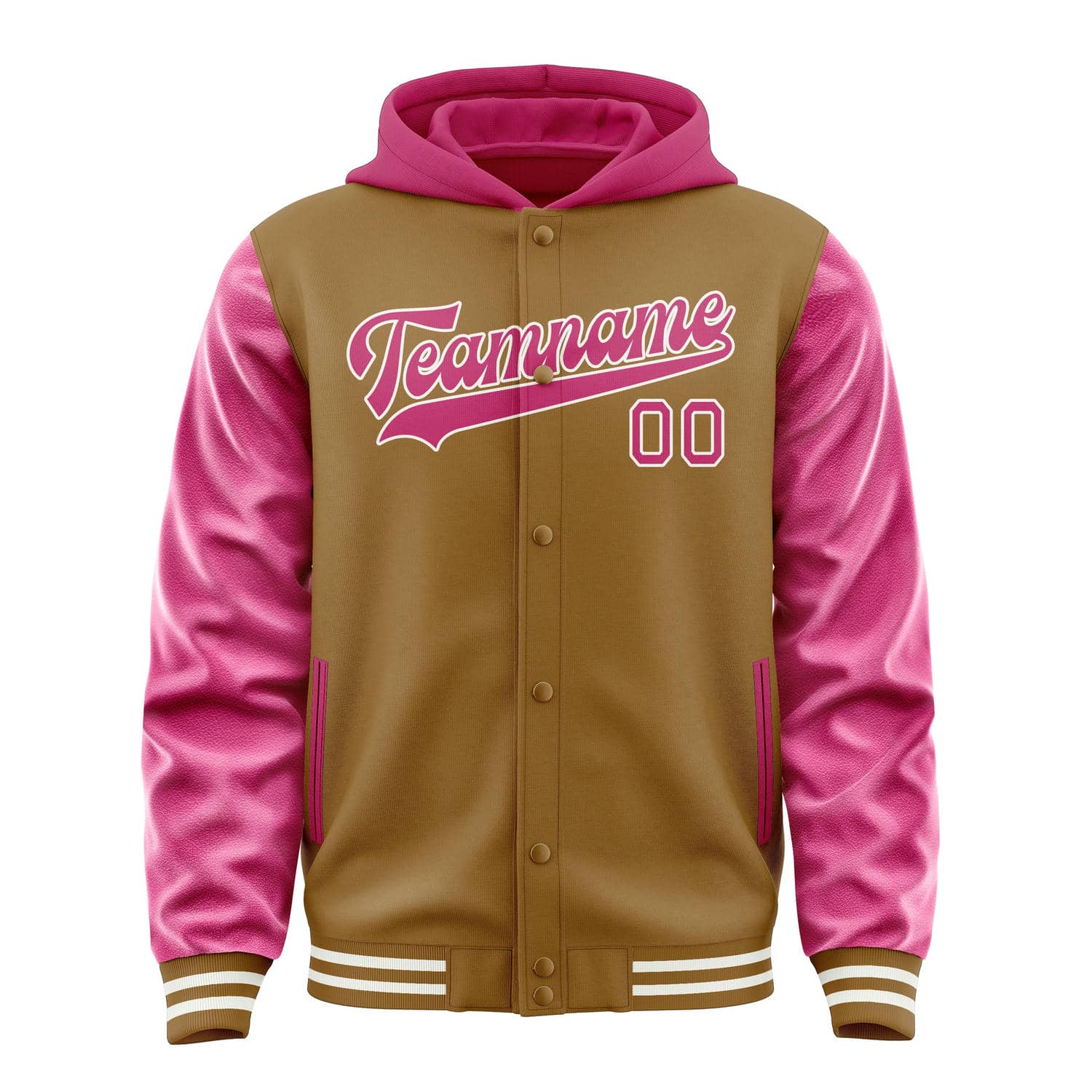 Custom Khaki Pink Jacket