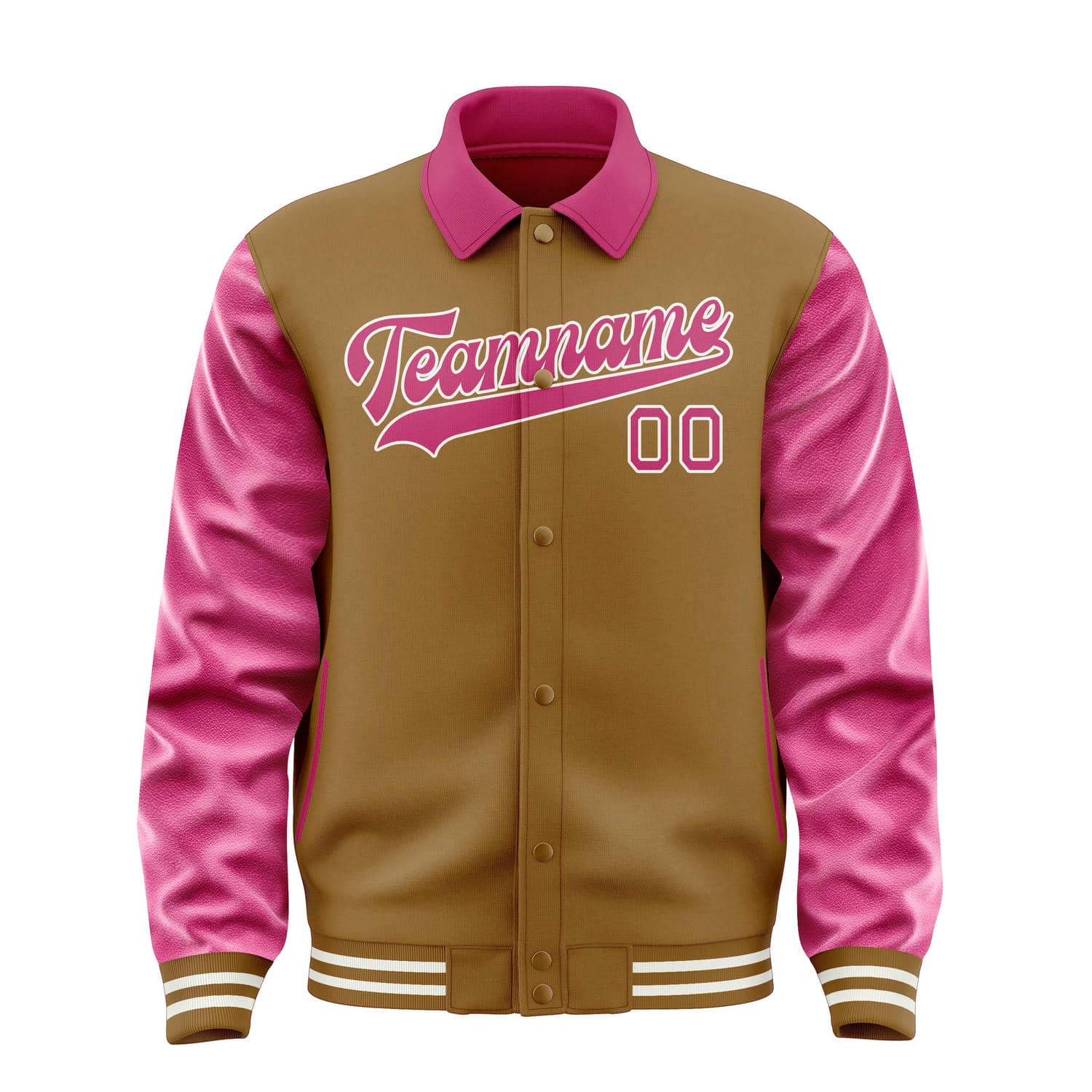 Custom Khaki Pink Jacket