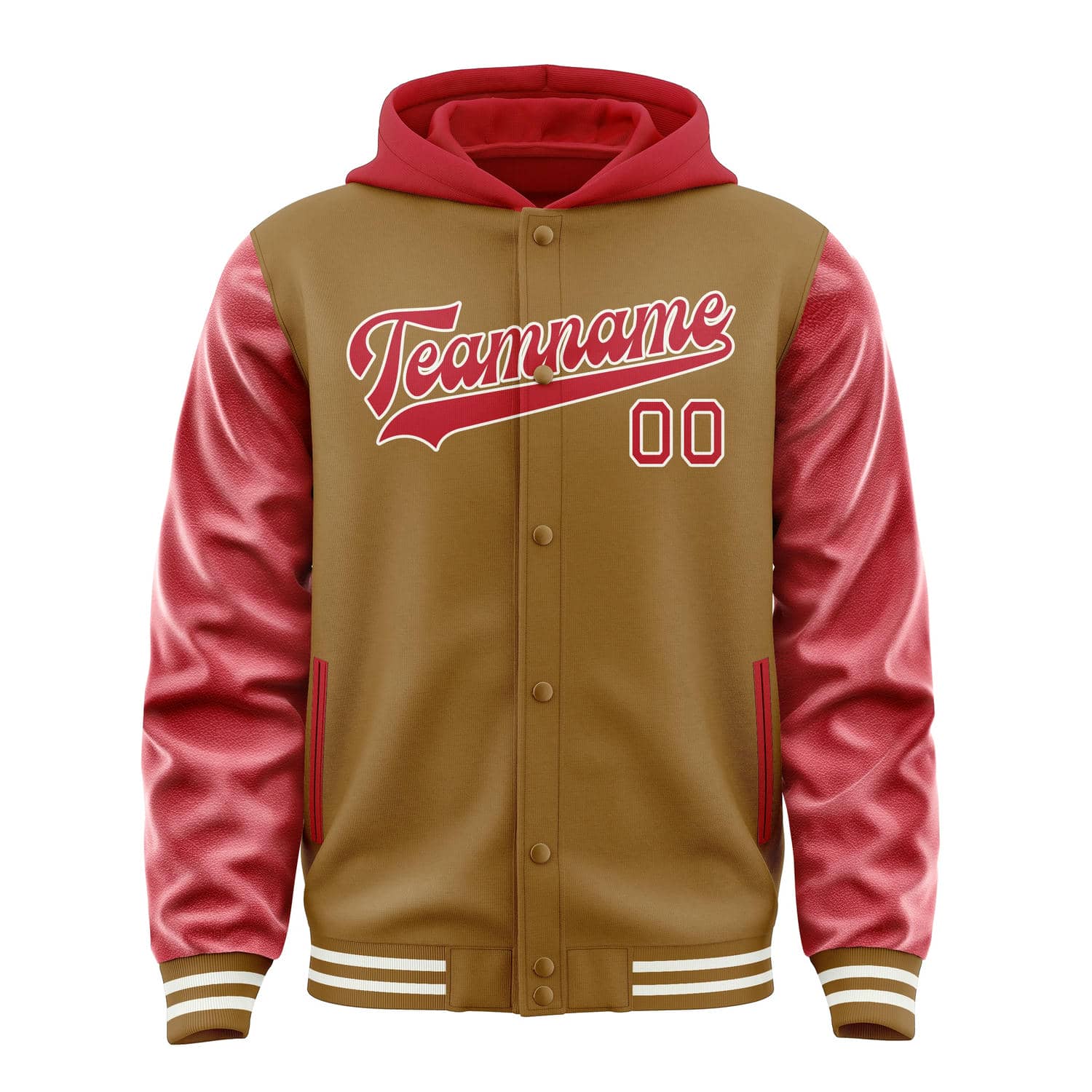 Custom Khaki Red Jacket