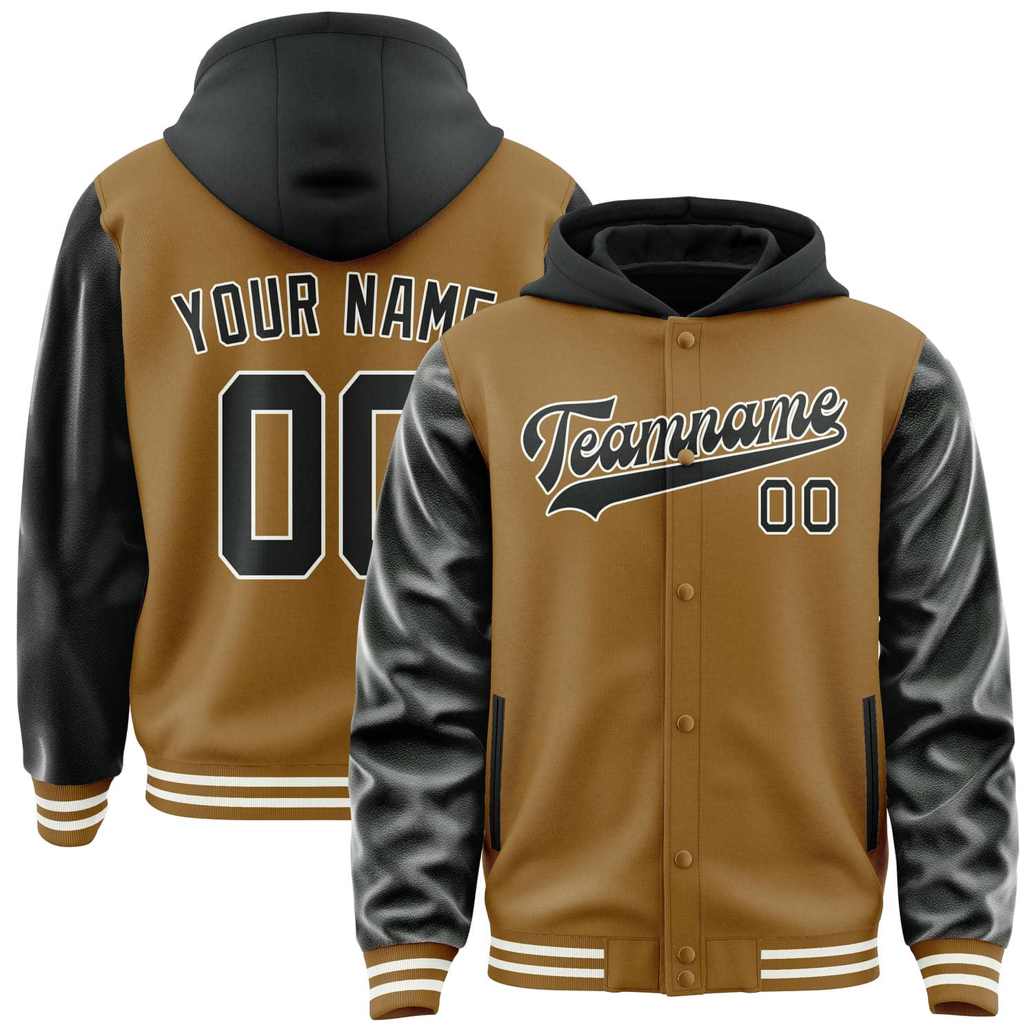 Custom Khaki Black Jacket