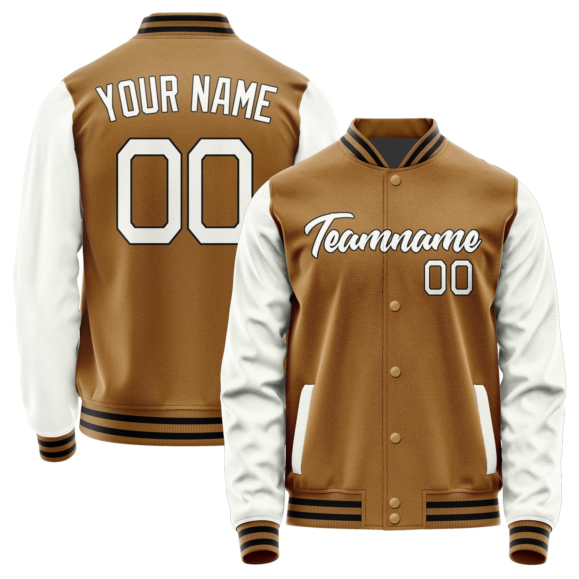 Custom Khaki White Jacket JA2222182217B21718
