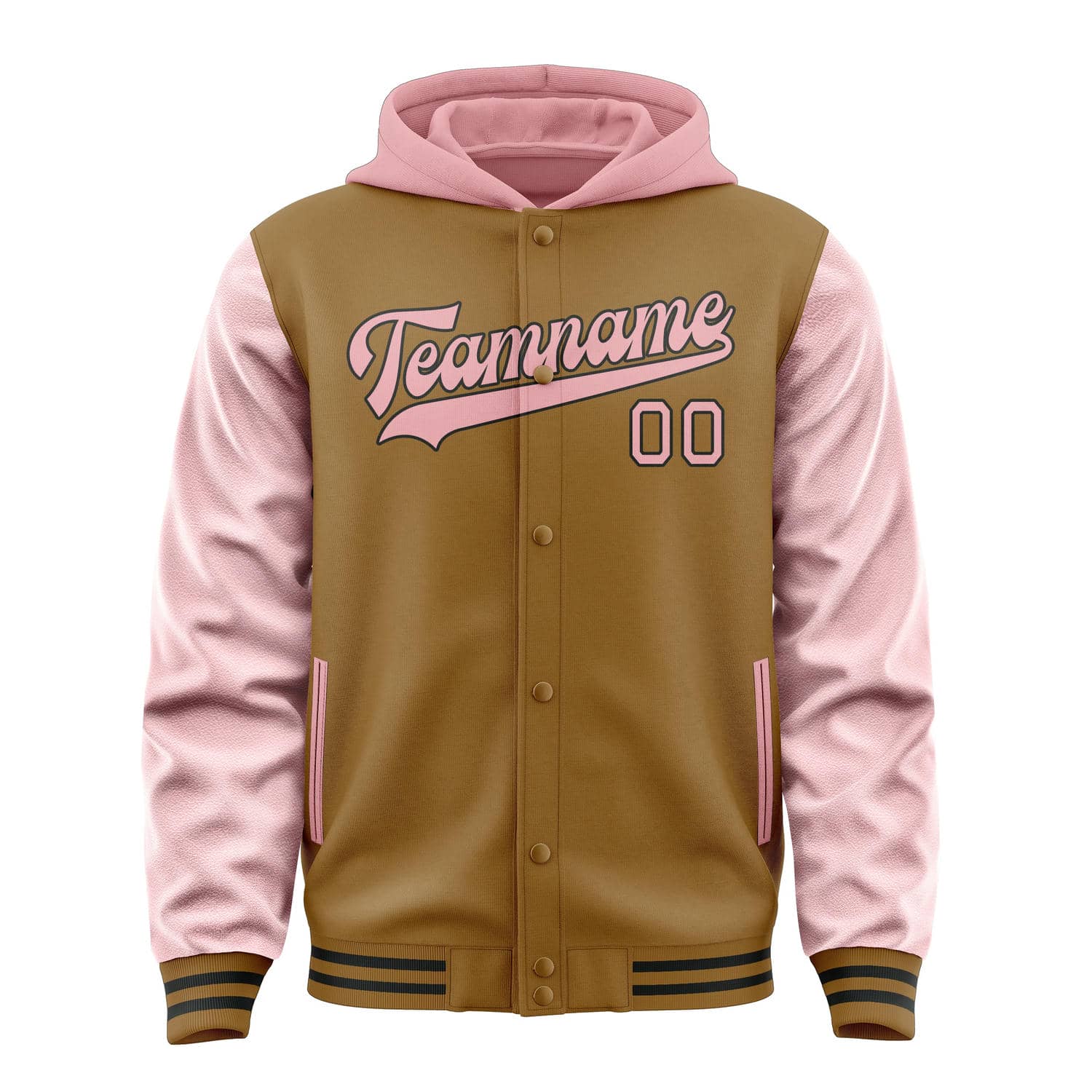Custom Khaki Light Pink Jacket