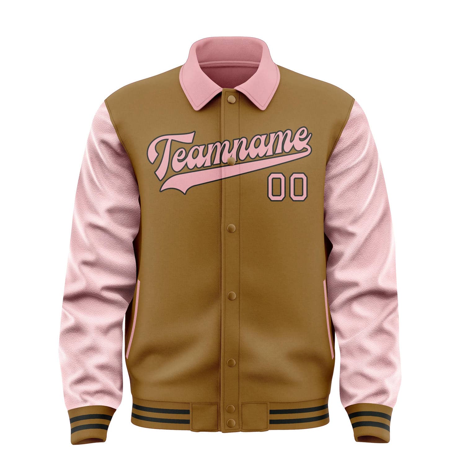 Custom Khaki Light Pink Jacket