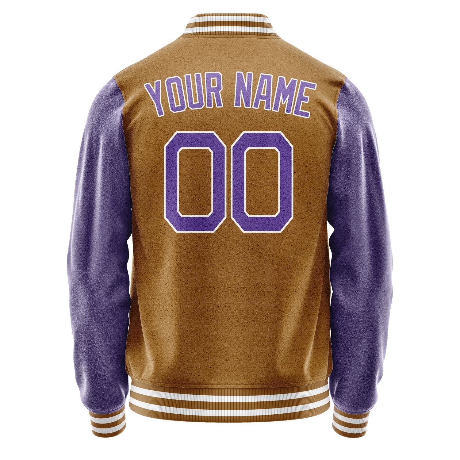 Custom Khaki Light Purple Jacket JA2222232218B21823
