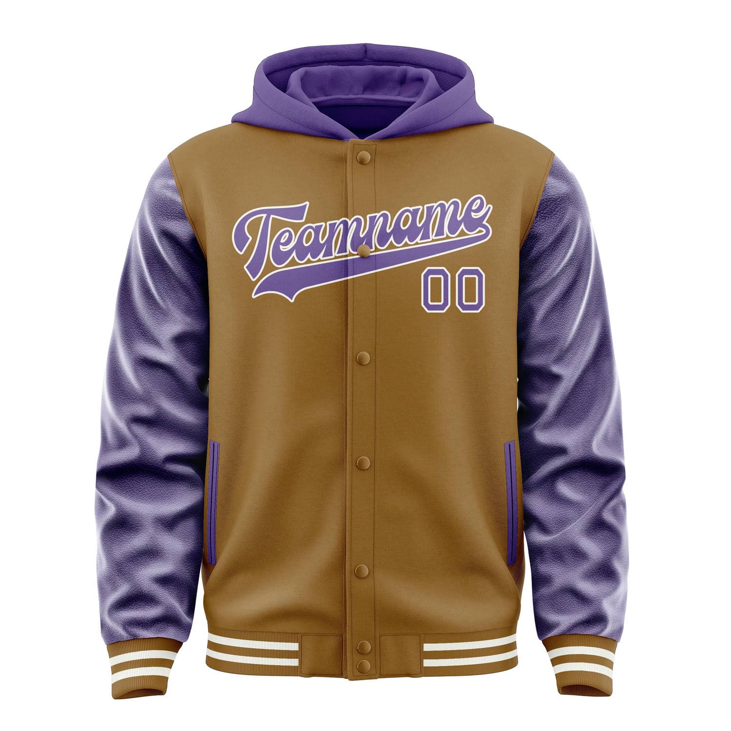 Custom Khaki Light Purple Jacket