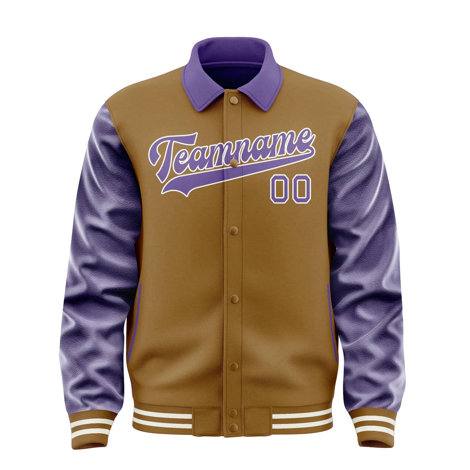 Custom Khaki Light Purple Jacket