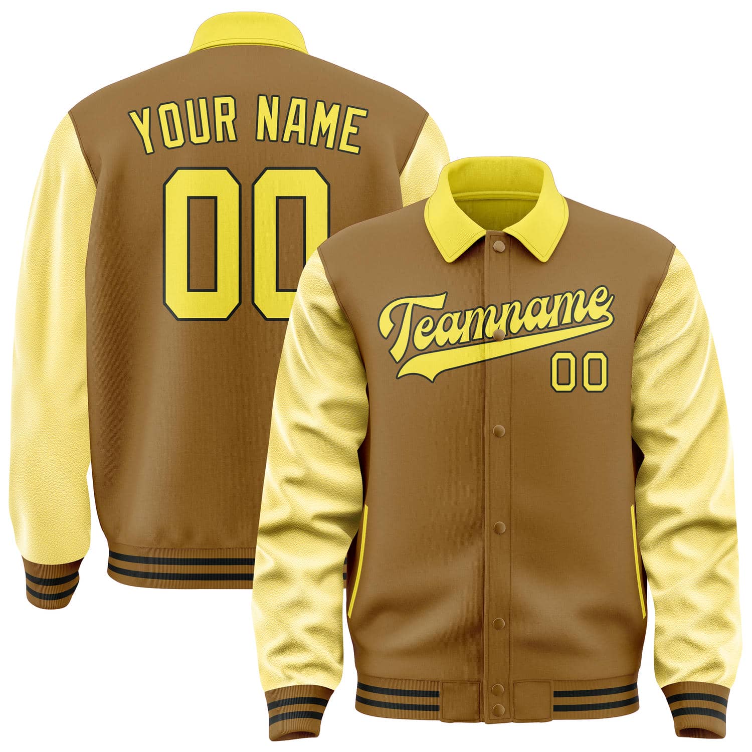 Custom Khaki Light Yellow Jacket