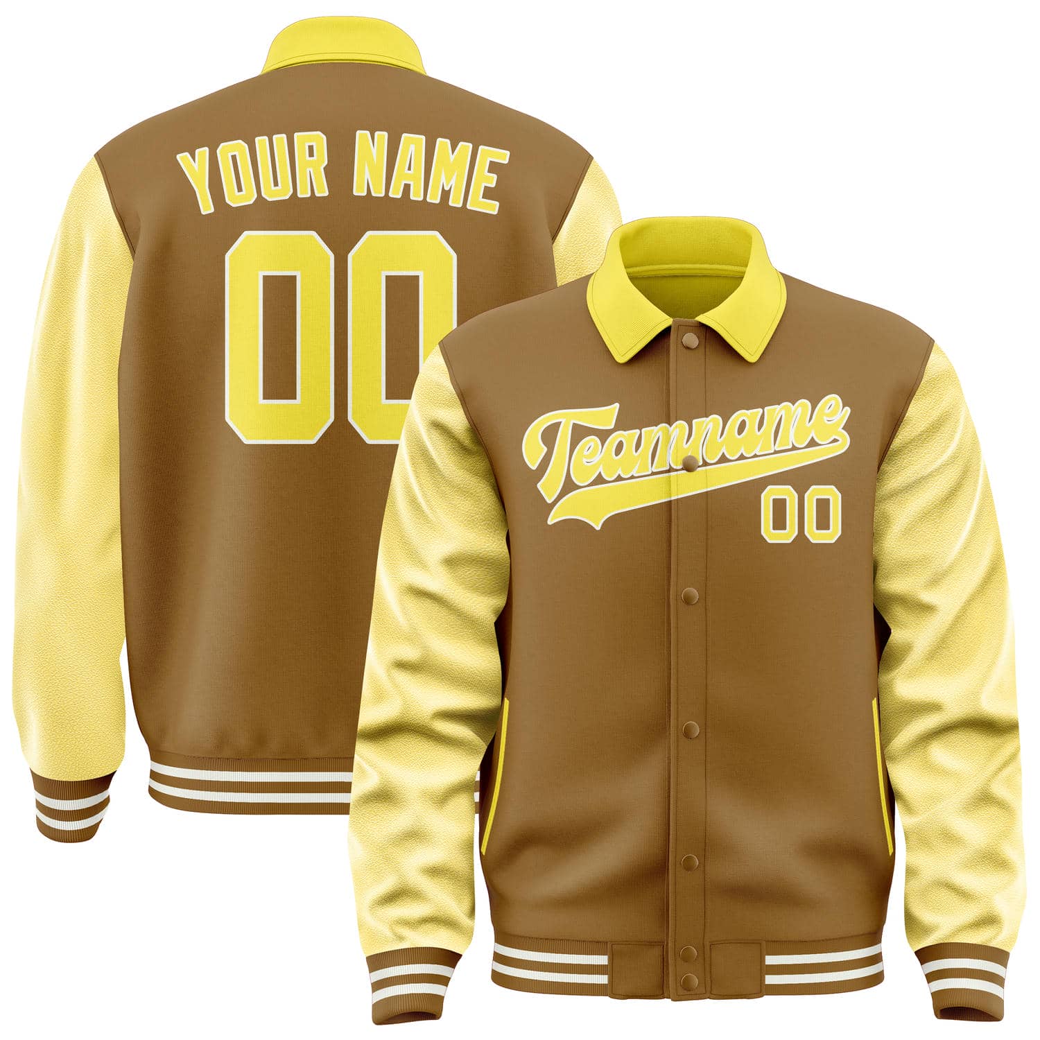 Custom Khaki Light Yellow Jacket