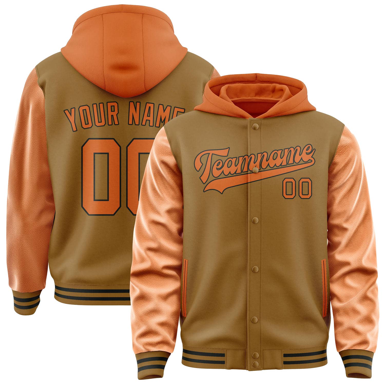 Custom Khaki Orange Jacket