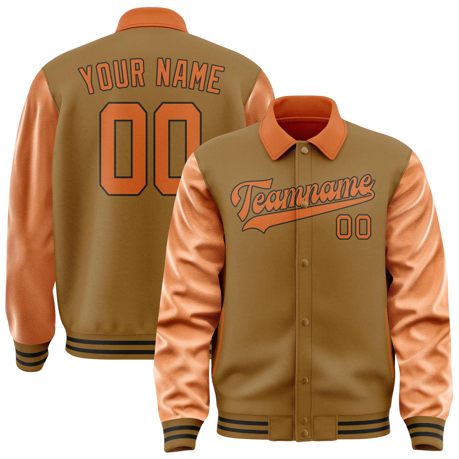 Custom Khaki Orange Jacket