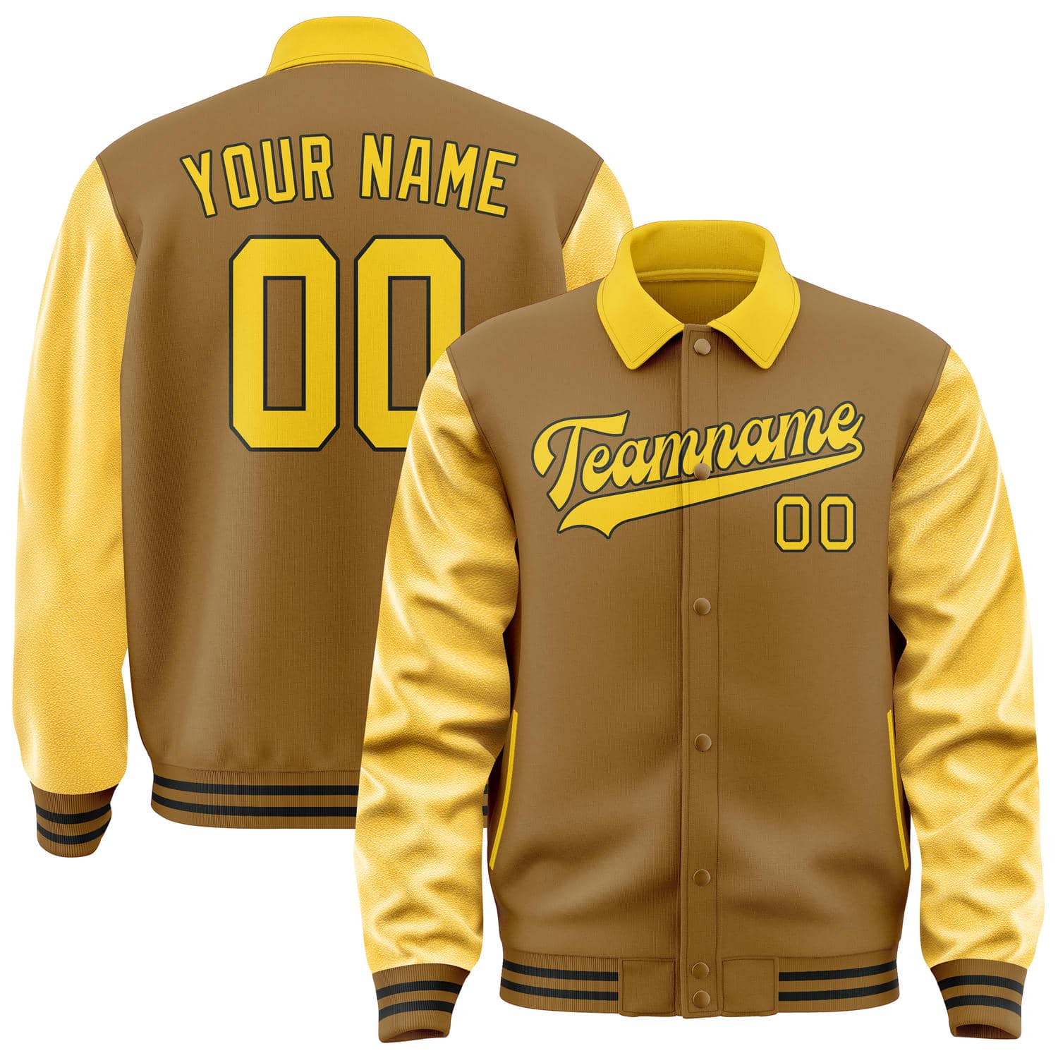 Custom Khaki Gold Jacket
