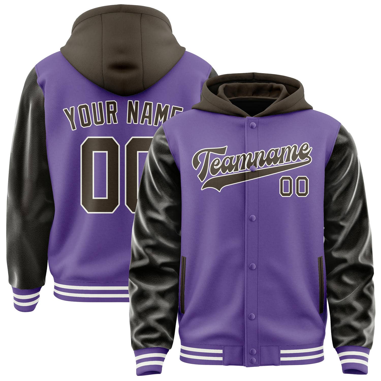 Custom Light Purple Brown Jacket