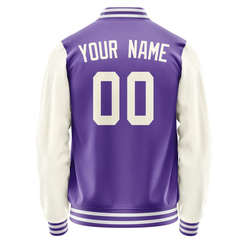 Custom Light Purple Cream Jacket JA2323032318B31803