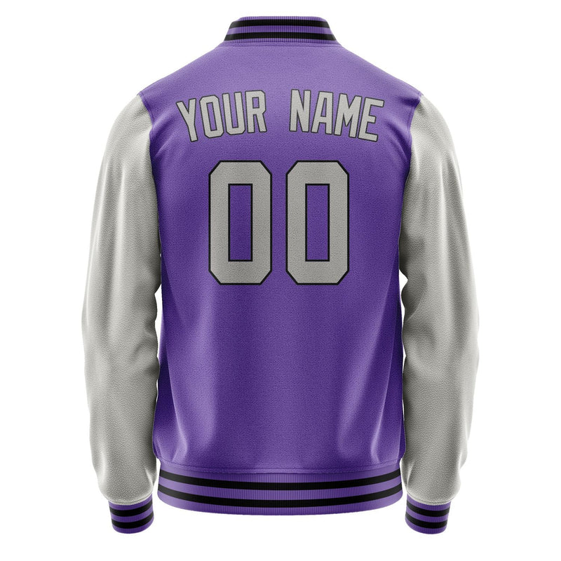 Custom Light Purple Gray Jacket JA2323042317B31704