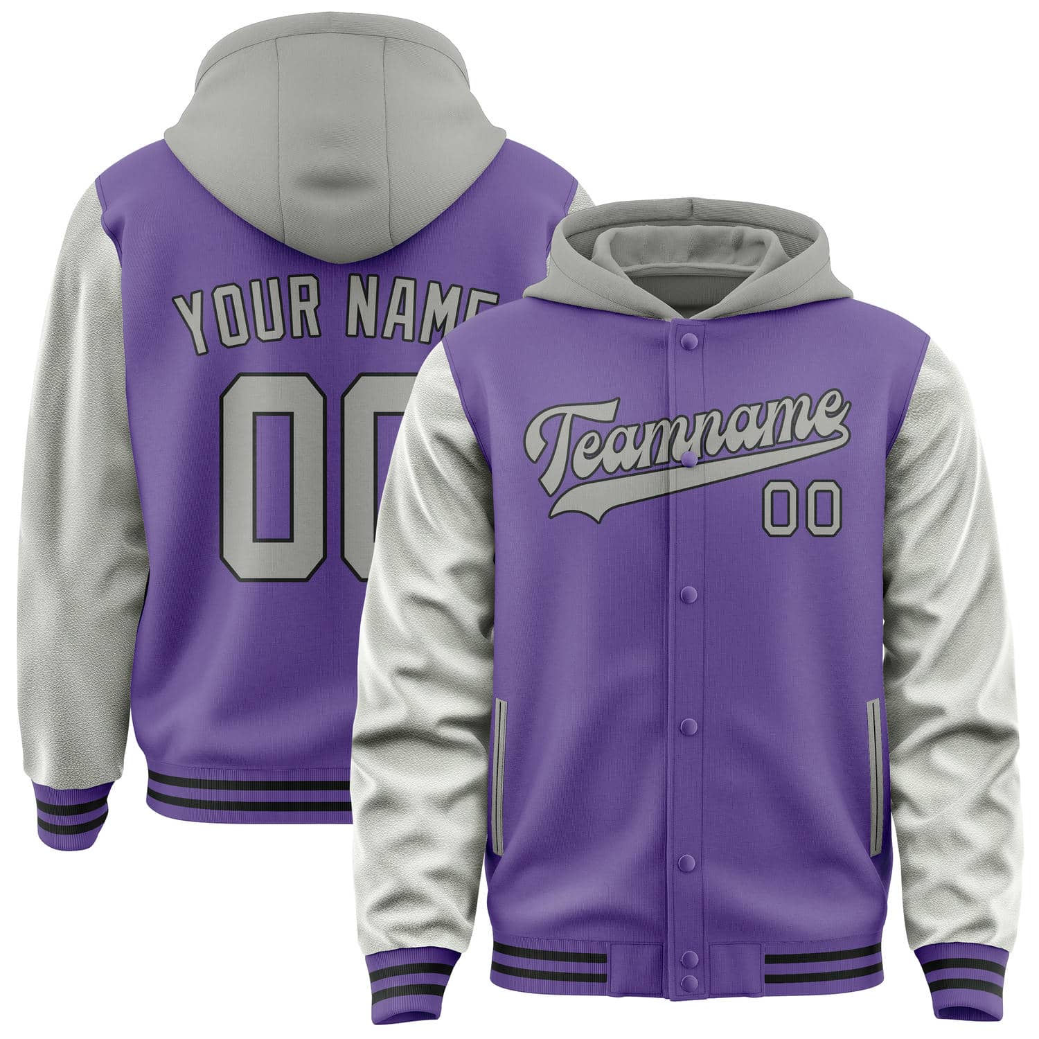 Custom Light Purple Gray Jacket