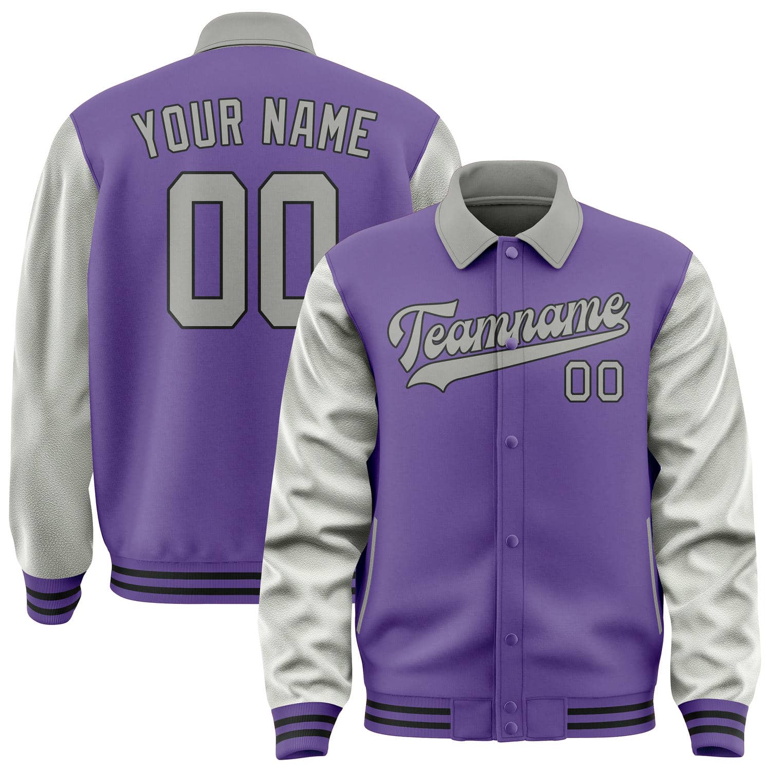 Custom Light Purple Gray Jacket