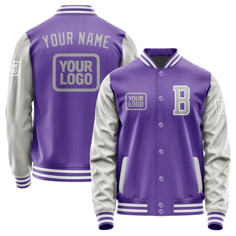 Custom Light Purple Gray Jacket JA232304231818040418