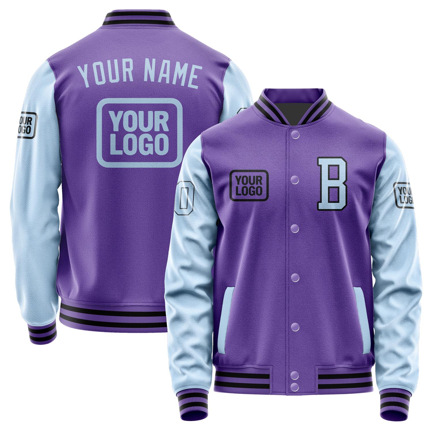 Custom Light Purple Light Blue Jacket JA232308231717080817