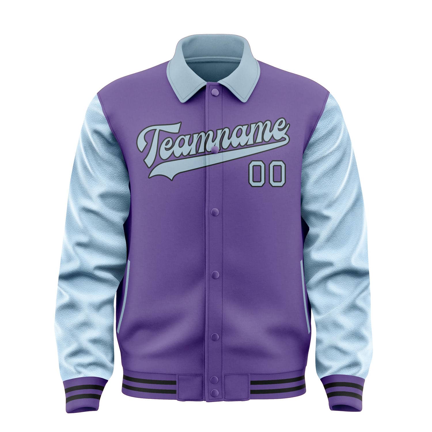 Custom Light Purple Light Blue Jacket