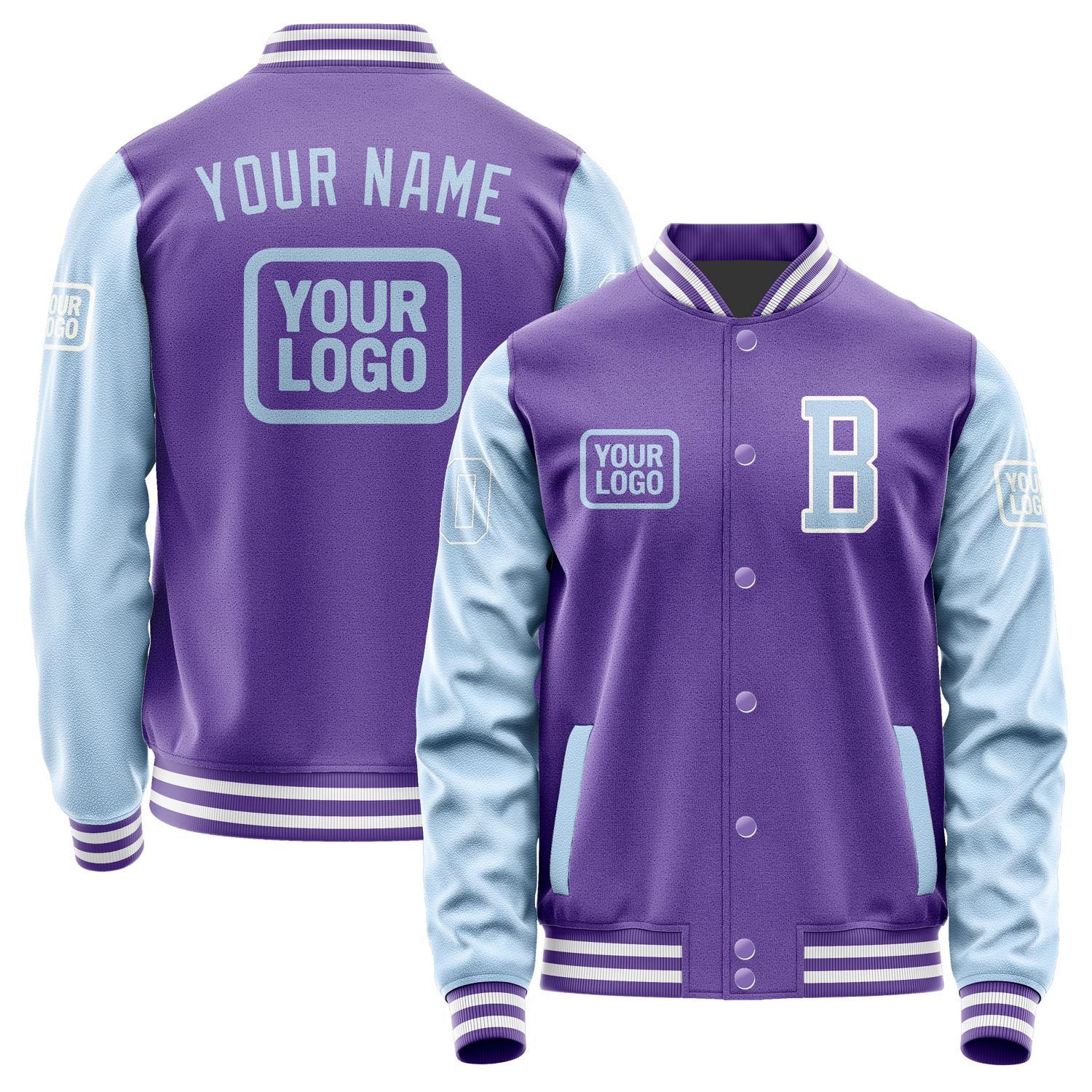 Custom Light Purple Light Blue Jacket JA232308231818080818