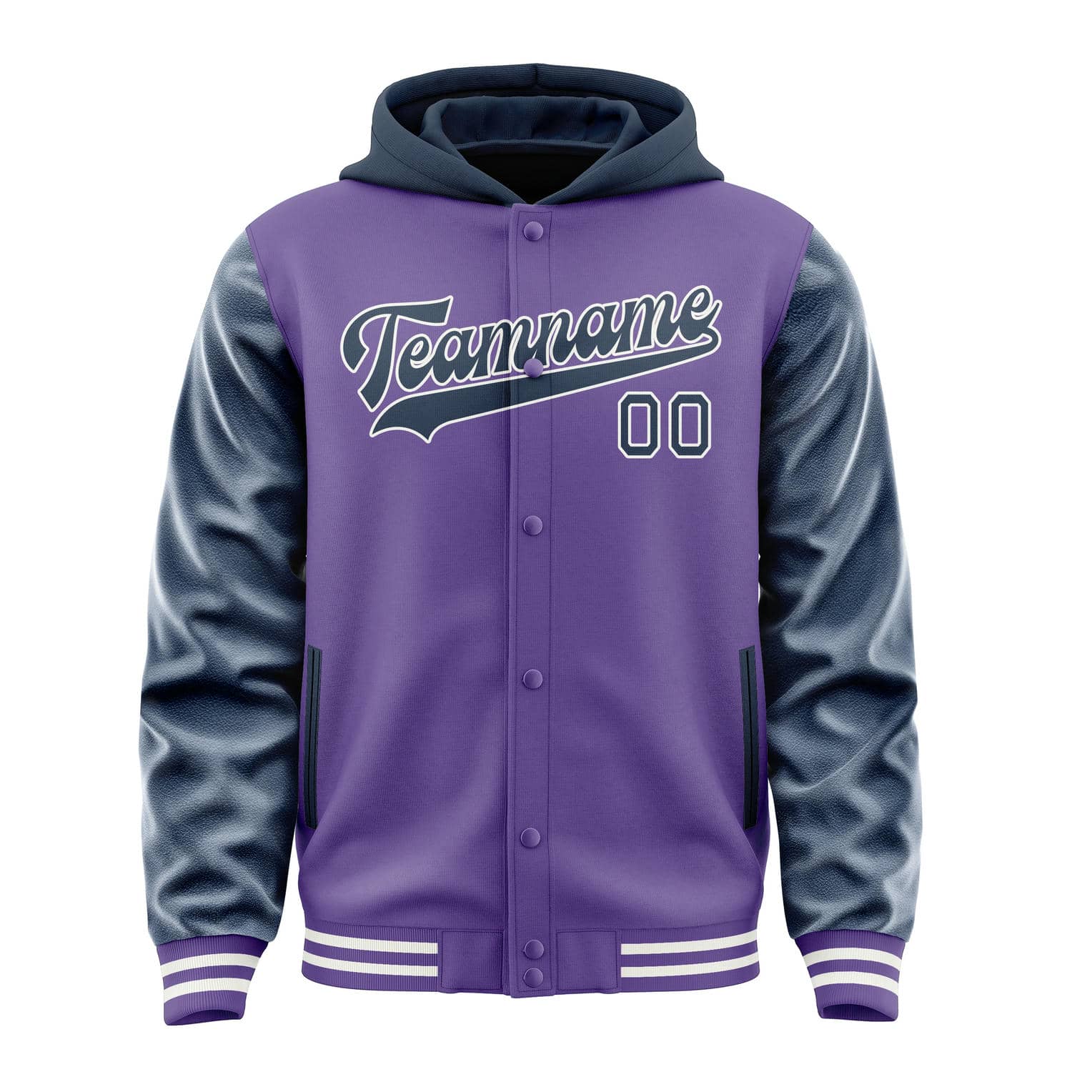 Custom Light Purple Blue Jacket